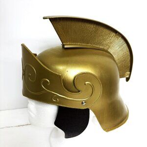 Roman Spartan Soldier Helmet Durable Gold Hat Helmet NWOT NOS